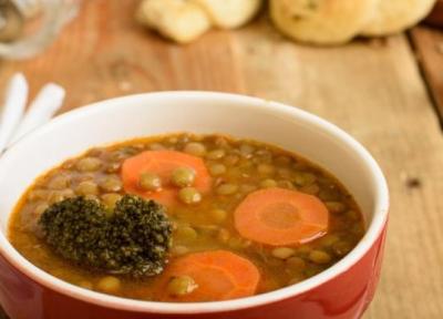 طرز تهیه سوپ عدسی خوشمزه و مجلسی با سبزیجات